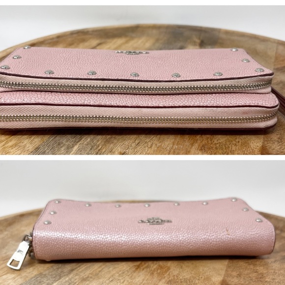 COACH Studded Leather Wallet/Wristlet - Picture 13 of 16